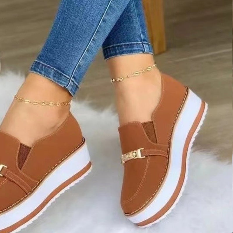 Bequeme Plateau-Loafer für Damen