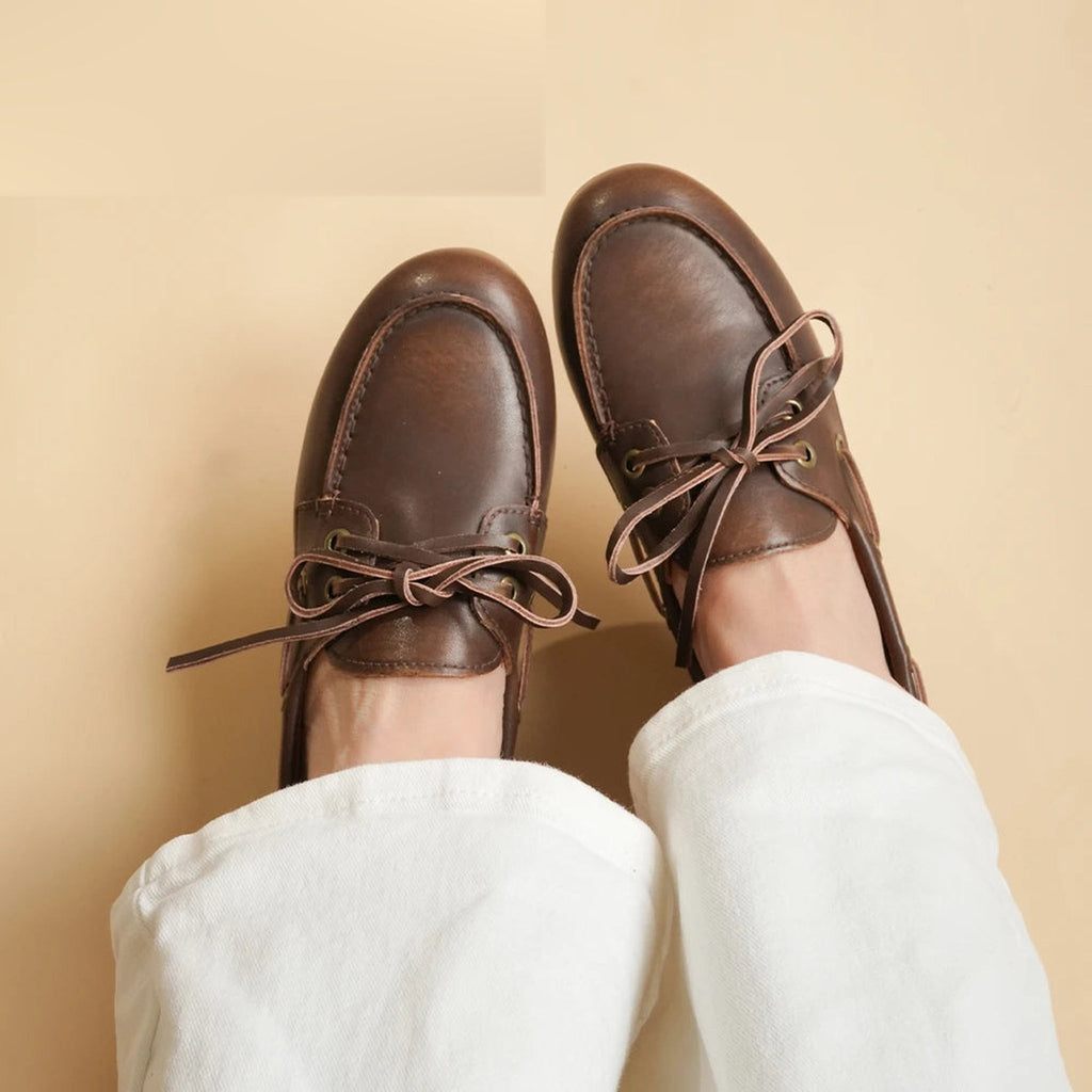 Beiger Damen-Slipper aus Spaltleder