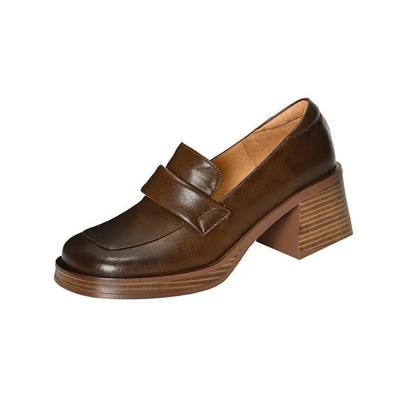 Damen-Loafer mit Blockabsatz und dicker Sohle in Schwarz, Ansicht 10
