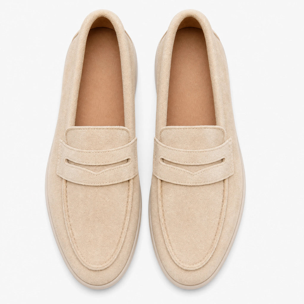 Damen-Loafer mit Spange und weißer Sohle