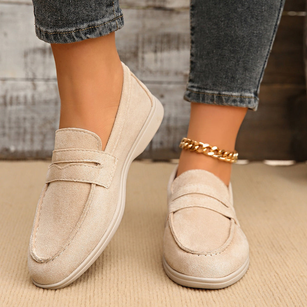 Damen-Loafer mit Spange und weißer Sohle, Marineblau, Ansicht 10