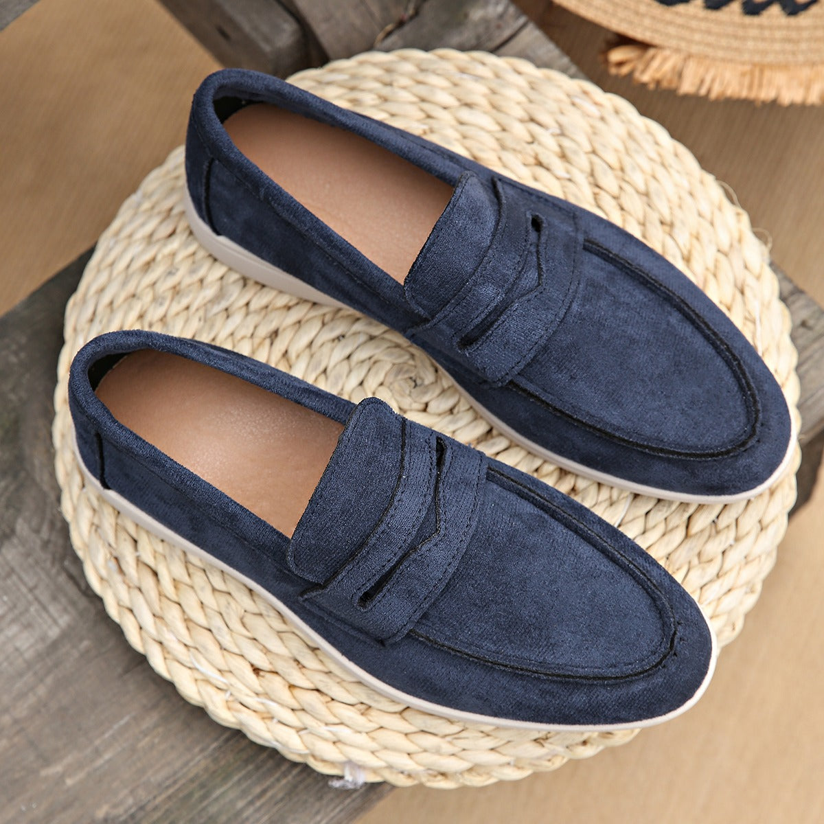 Damen-Loafer mit Spange und weißer Sohle, Camel, Ansicht 7