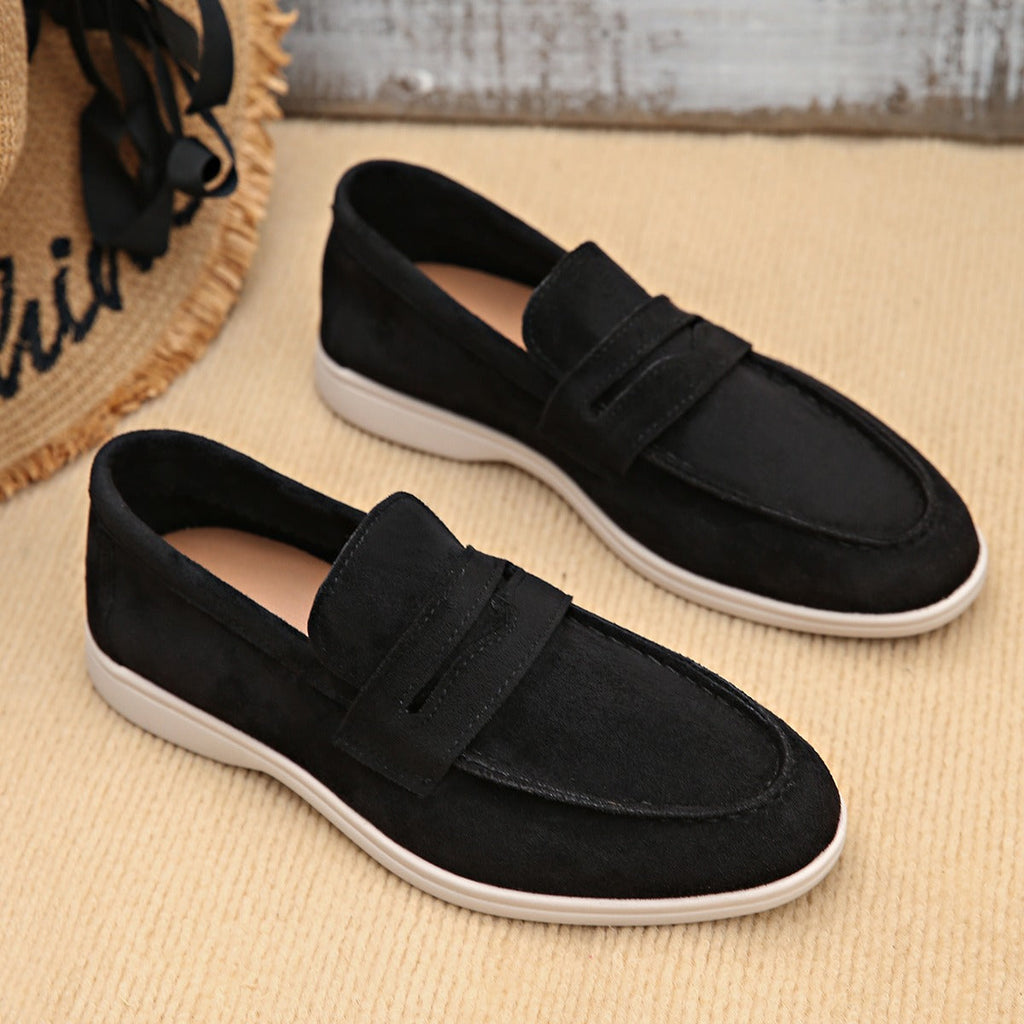 Damen-Loafer mit Spange und weißer Sohle, Camel, Ansicht 8