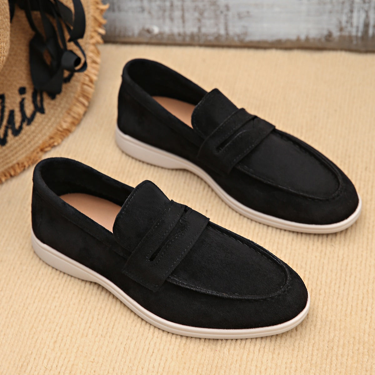Damen-Loafer mit Spange und weißer Sohle, Camel, Ansicht 8