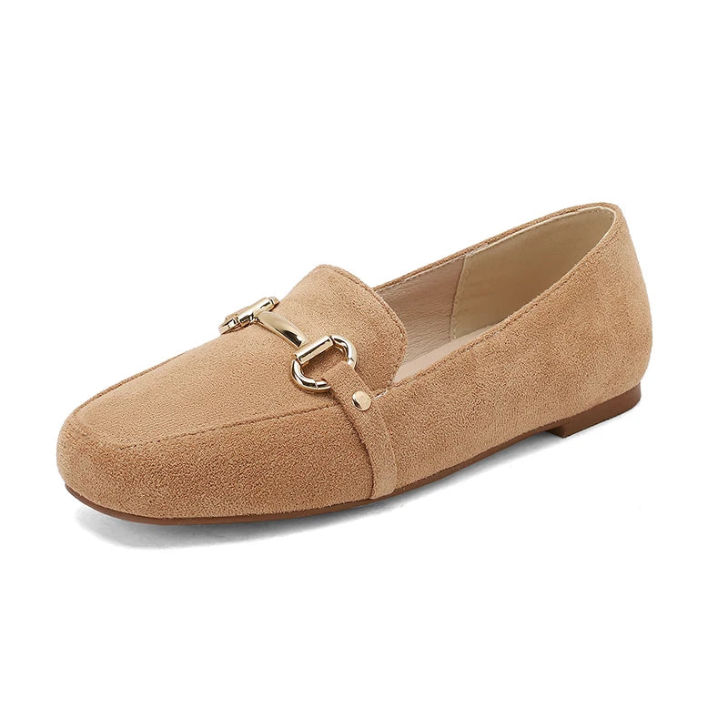 Goldene Horsebit-Spange des Damen-Loafers