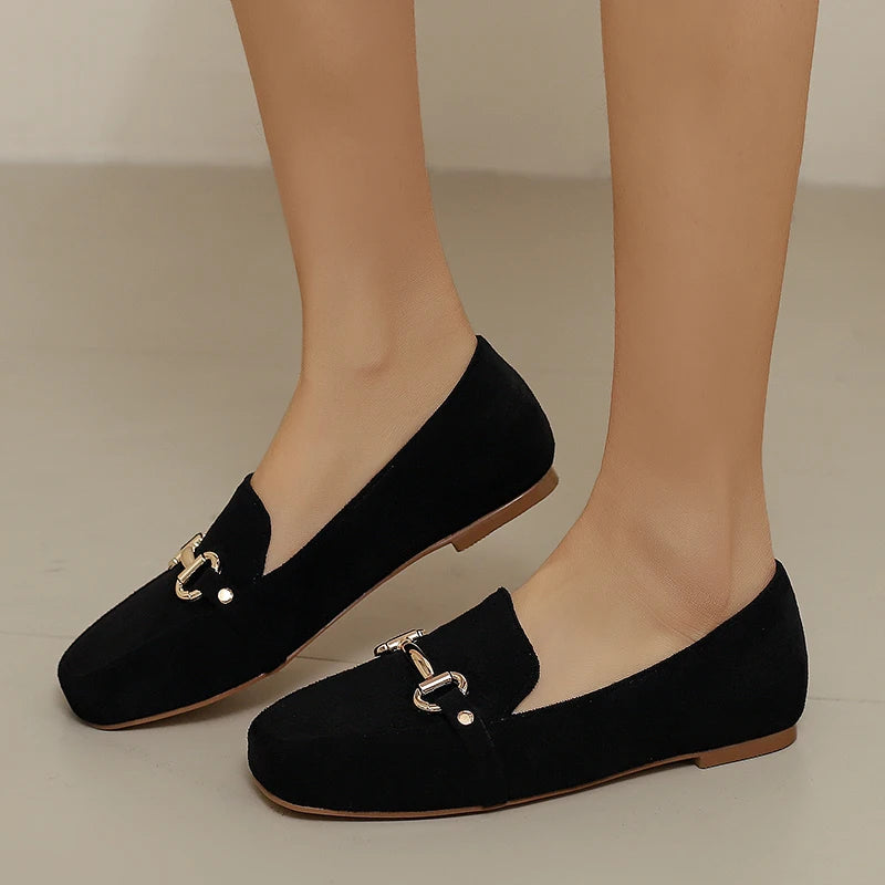 Damen Loafer aus Kunstwildleder, Seitenansicht