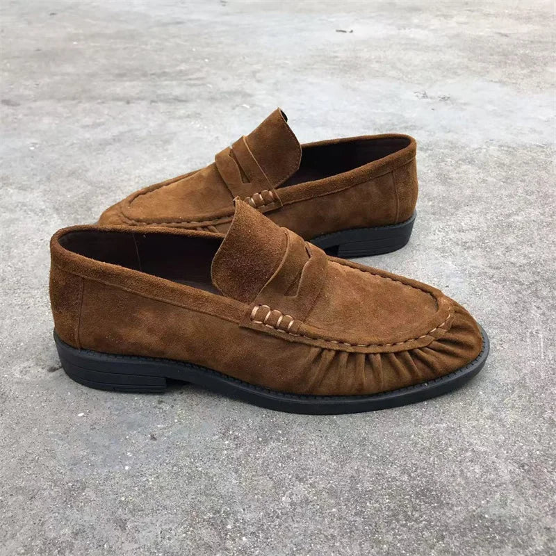 Damen-Slipper in Schokobraun, Seitenansicht