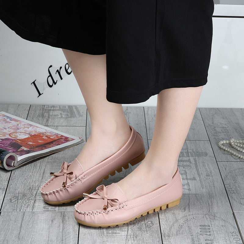 Damen Kunstleder-Loafer mit dicker Sohle