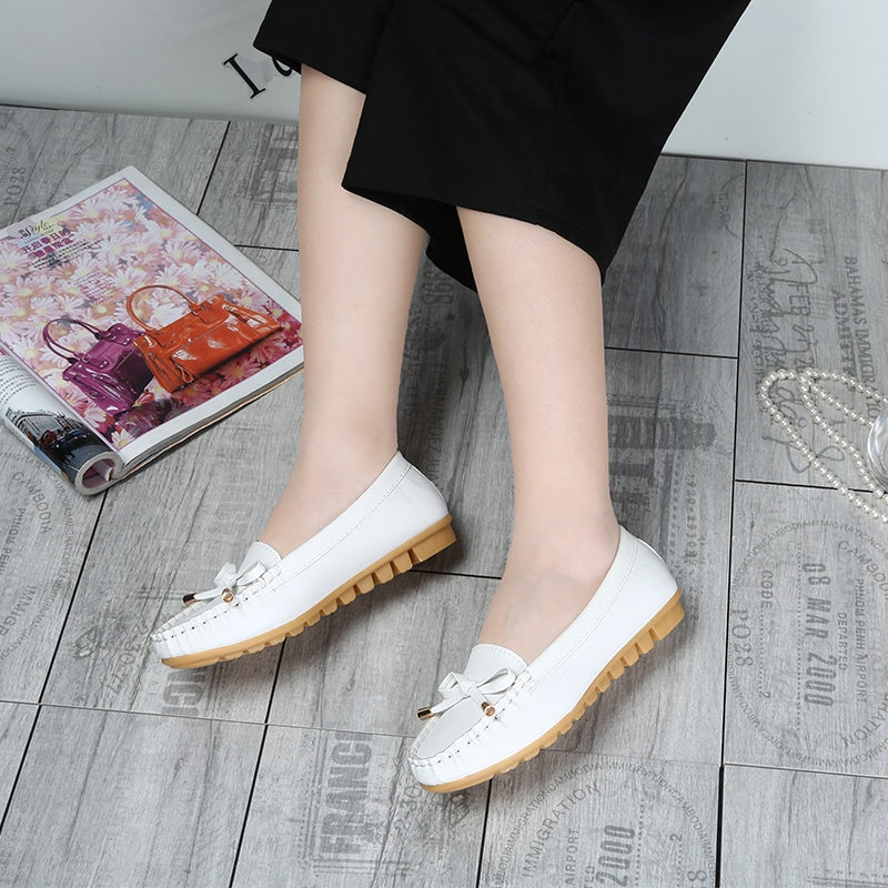 Damen Kunstleder-Loafer mit dicker Sohle