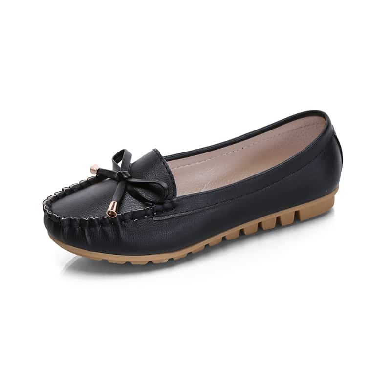 Damen Kunstleder-Loafer mit dicker Sohle