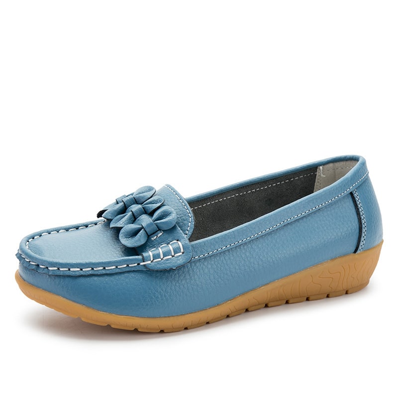 Damen-Loafer aus Kunstleder mit dicker Sohle