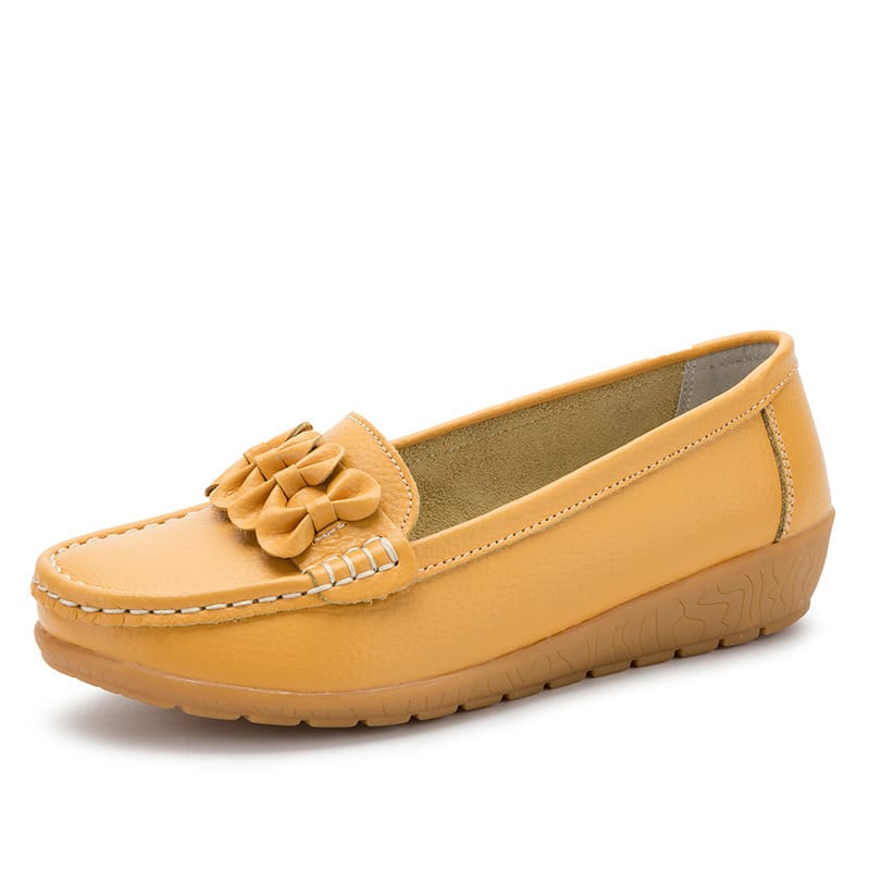 Damen-Loafer aus Kunstleder mit dicker Sohle