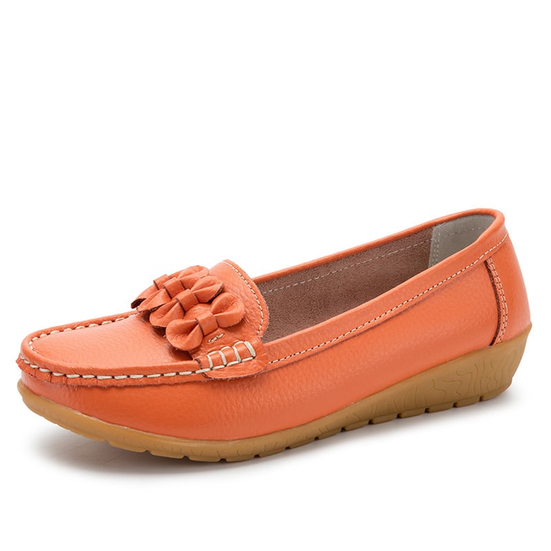 Damen-Loafer aus Kunstleder mit dicker Sohle