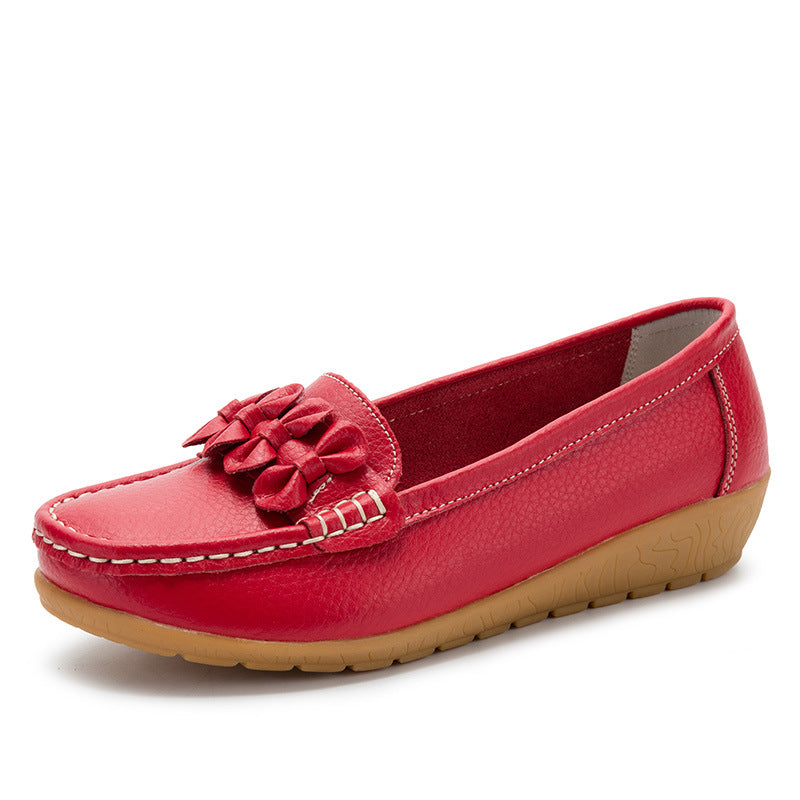 Damen-Loafer aus Kunstleder mit dicker Sohle