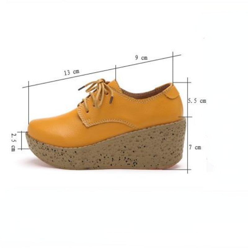 Loafer mit Keilabsatz aus Kunstleder für Damen