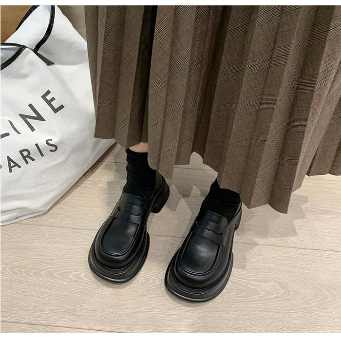 Loafer mit Plateausohle im Schulmädchen-Stil für Damen