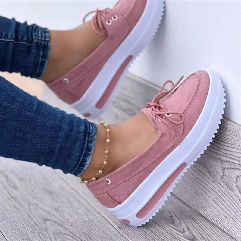 Plateau-Loafer mit Schnürung für Damen