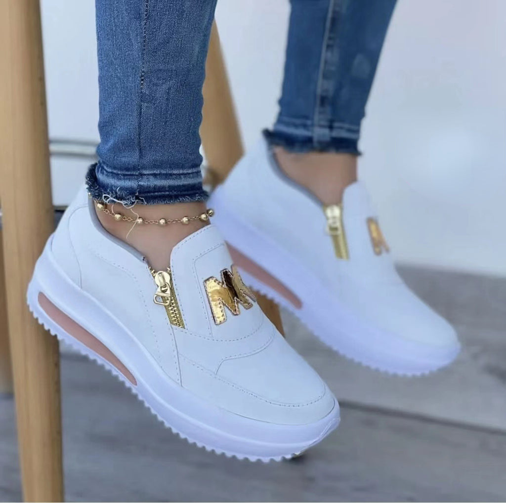 Plateau-Loafer mit Reißverschluss für Damen