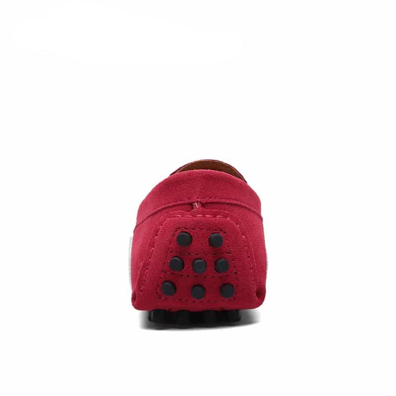Design-Mokassins aus rotem Wildleder für Herren