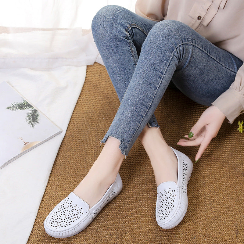 Durchbrochene Loafer mit weicher Sohle für Damen