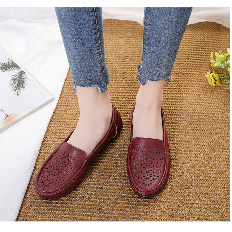 Durchbrochene Loafer mit weicher Sohle für Damen