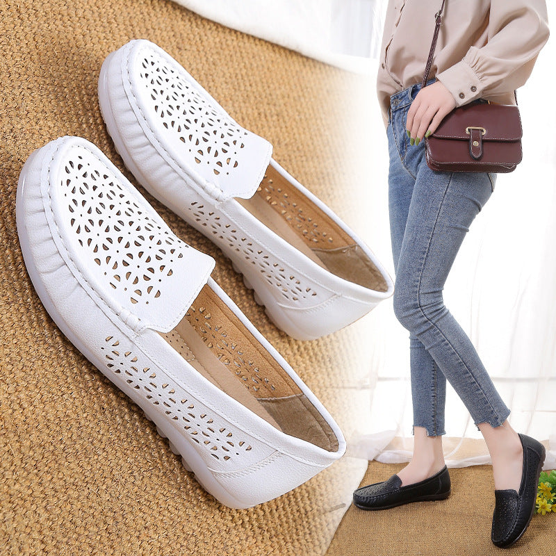 Durchbrochene Loafer mit weicher Sohle für Damen