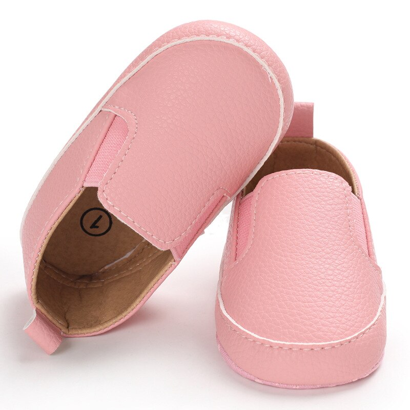 Unifarbene Slip-On-Mokassins aus Kunstleder für Babys