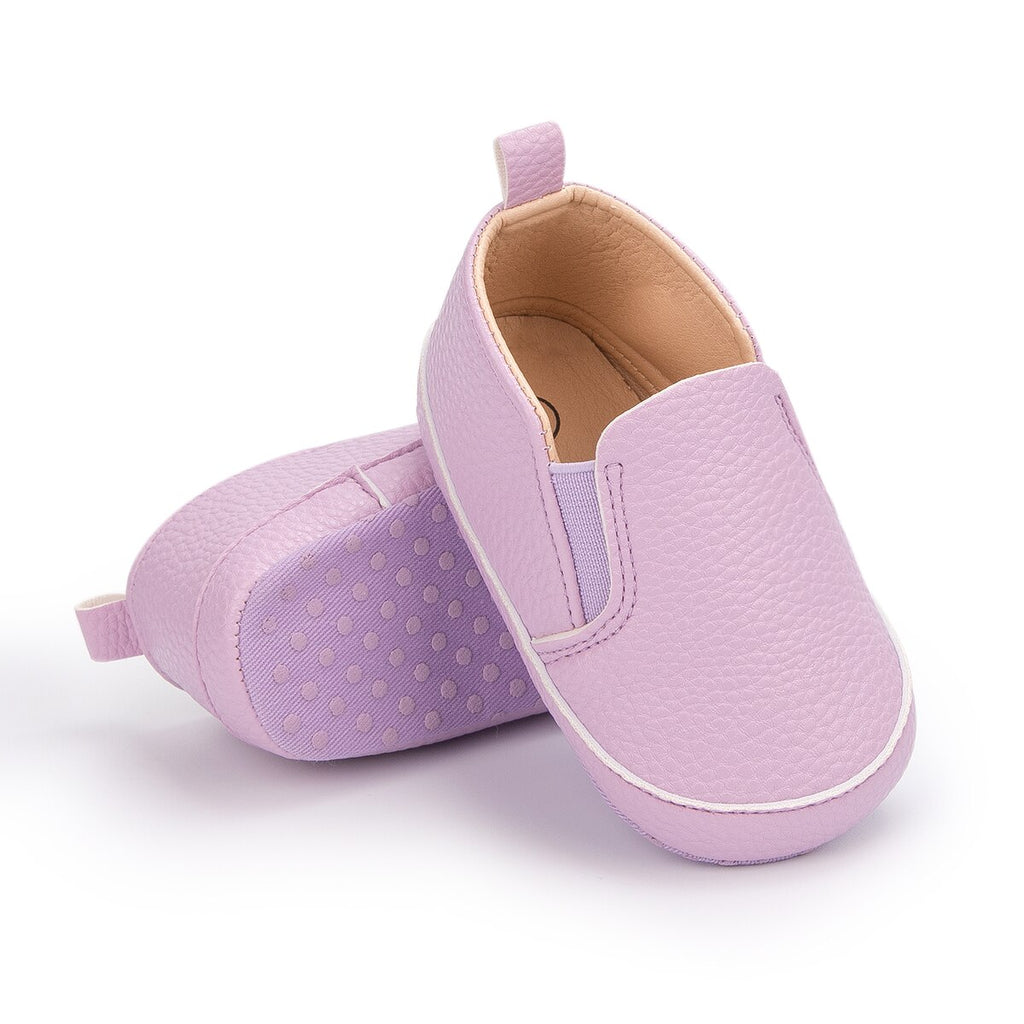 Unifarbene Slip-On-Mokassins aus Kunstleder für Babys