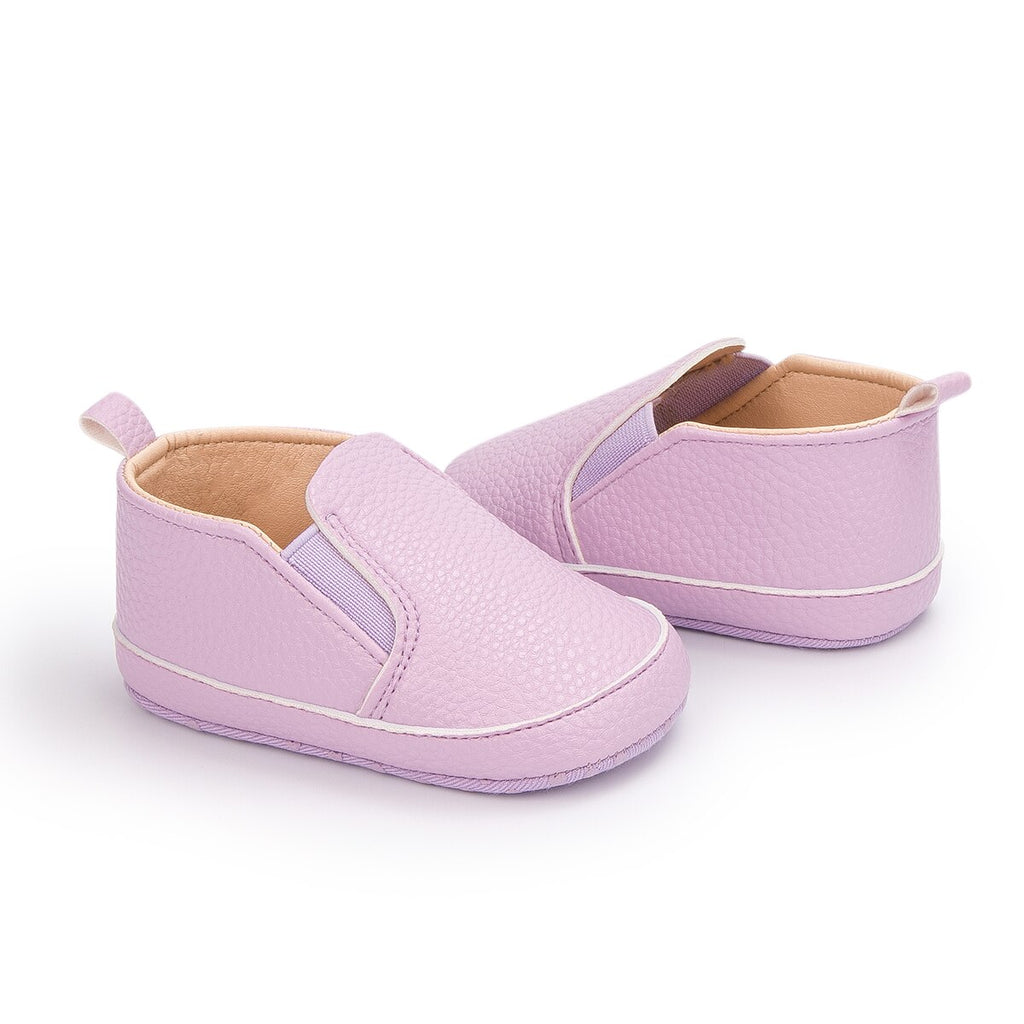 Unifarbene Slip-On-Mokassins aus Kunstleder für Babys