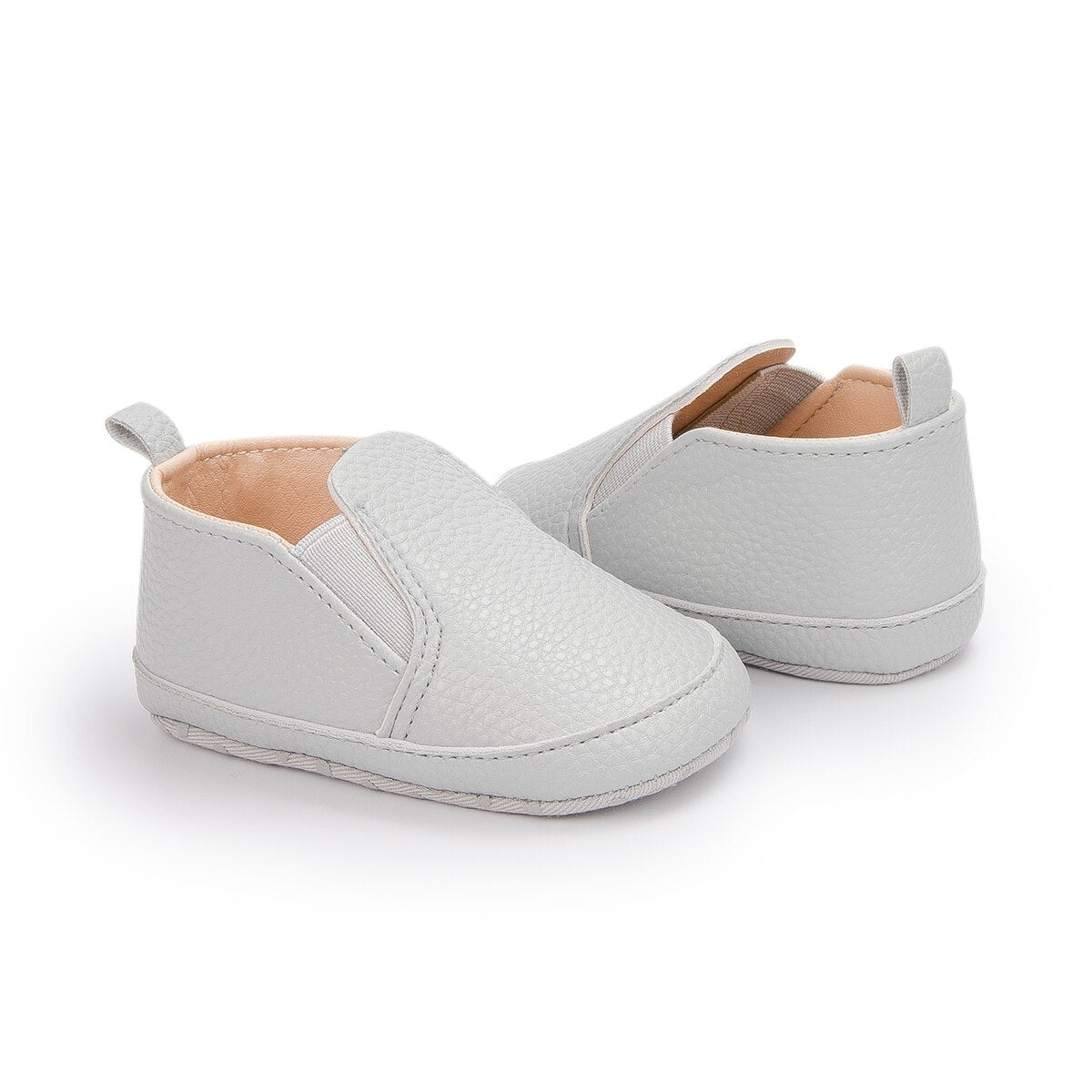 Unifarbene Slip-On-Mokassins aus Kunstleder für Babys