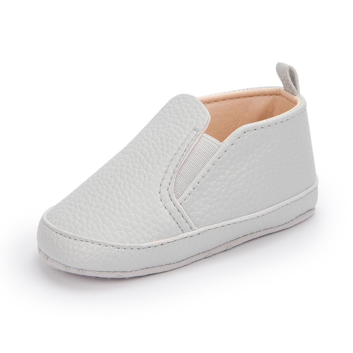 Unifarbene Slip-On-Mokassins aus Kunstleder für Babys