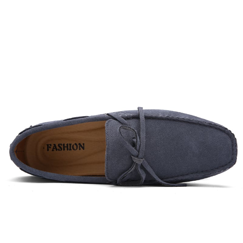 Einfarbige farbenfrohe Wildleder-Loafer für Herren