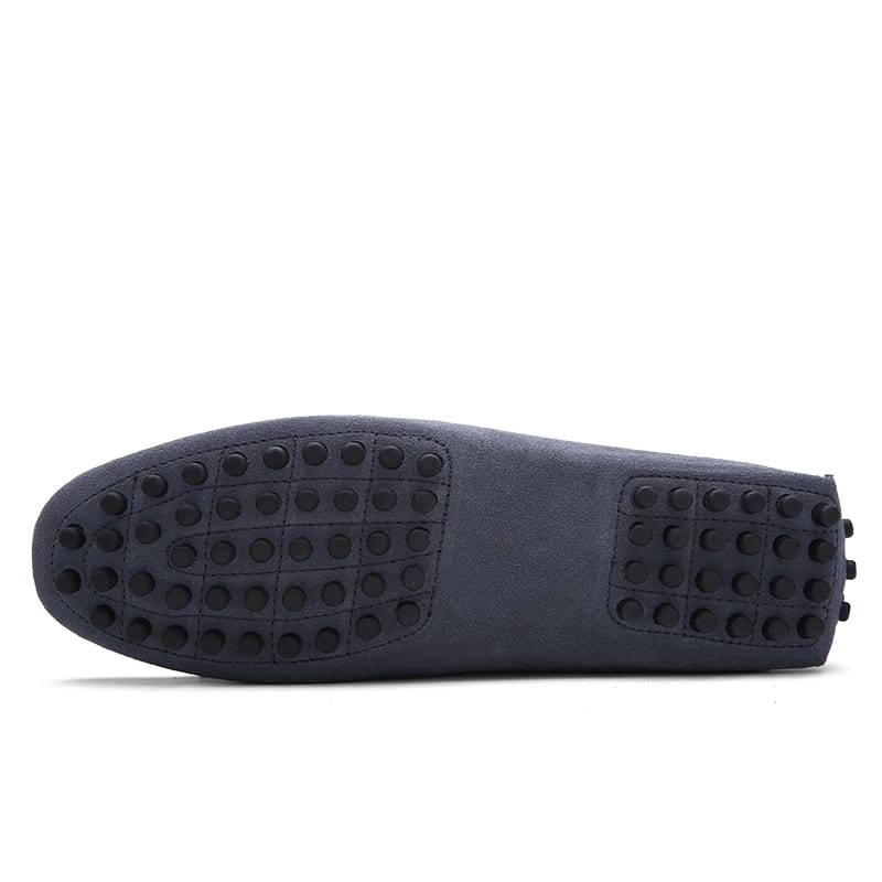 Einfarbige farbenfrohe Wildleder-Loafer für Herren