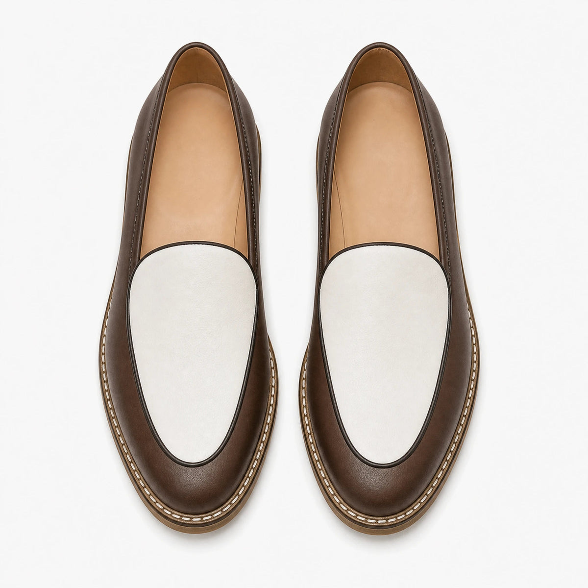 Elegante Herren-Loafer mit sichtbarer Ziernaht