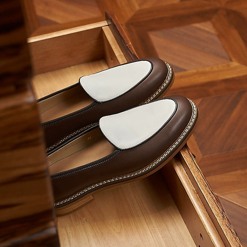 Elegante Herren-Loafer mit sichtbarer Ziernaht, Beige, Ansicht 5