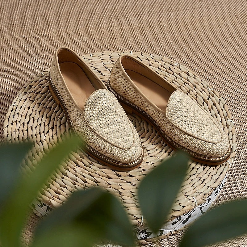 Elegante Herren-Loafer mit sichtbarer Ziernaht, Beige, Ansicht 6