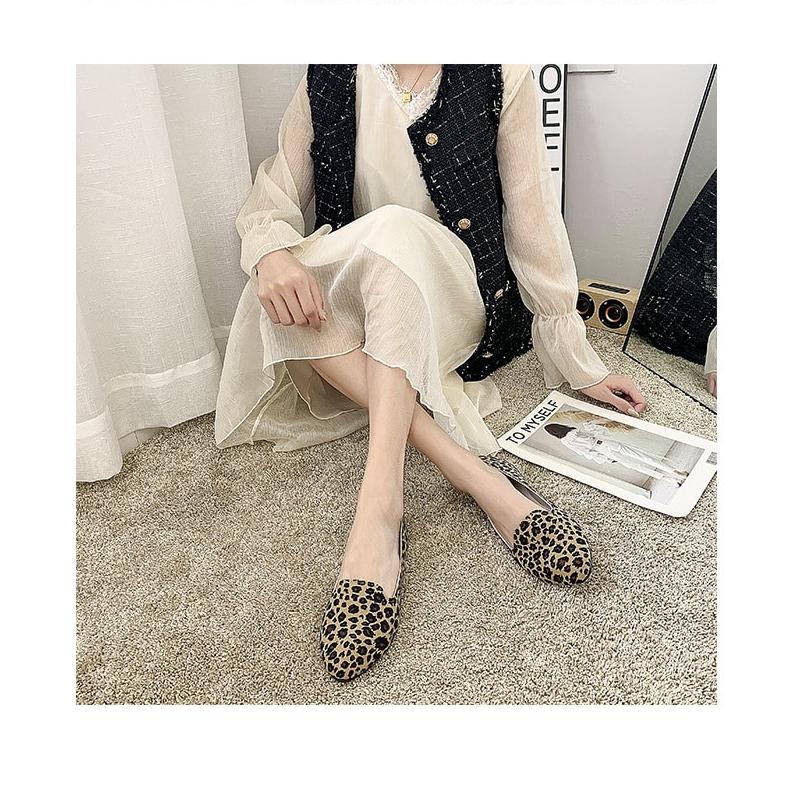 Flache Loafer mit Leopardenmuster für Damen