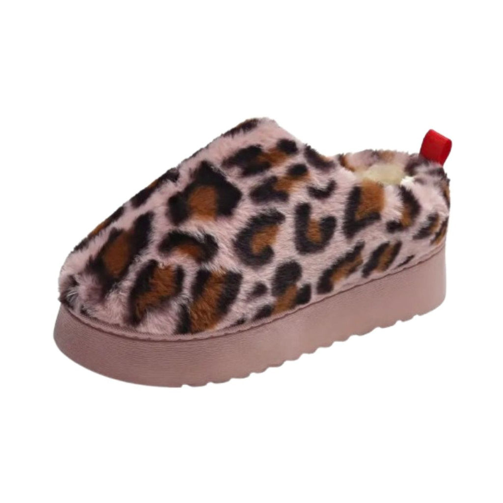 Gefütterte Damen-Mule mit Leoparden-Print, Ansicht von oben