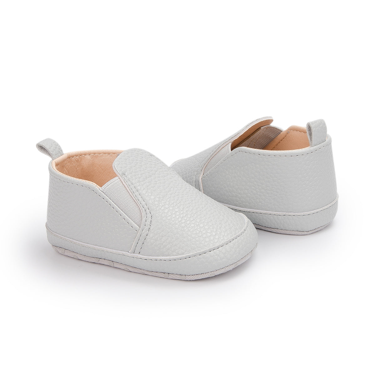 Unifarbene Slip-On-Mokassins aus Kunstleder für Babys