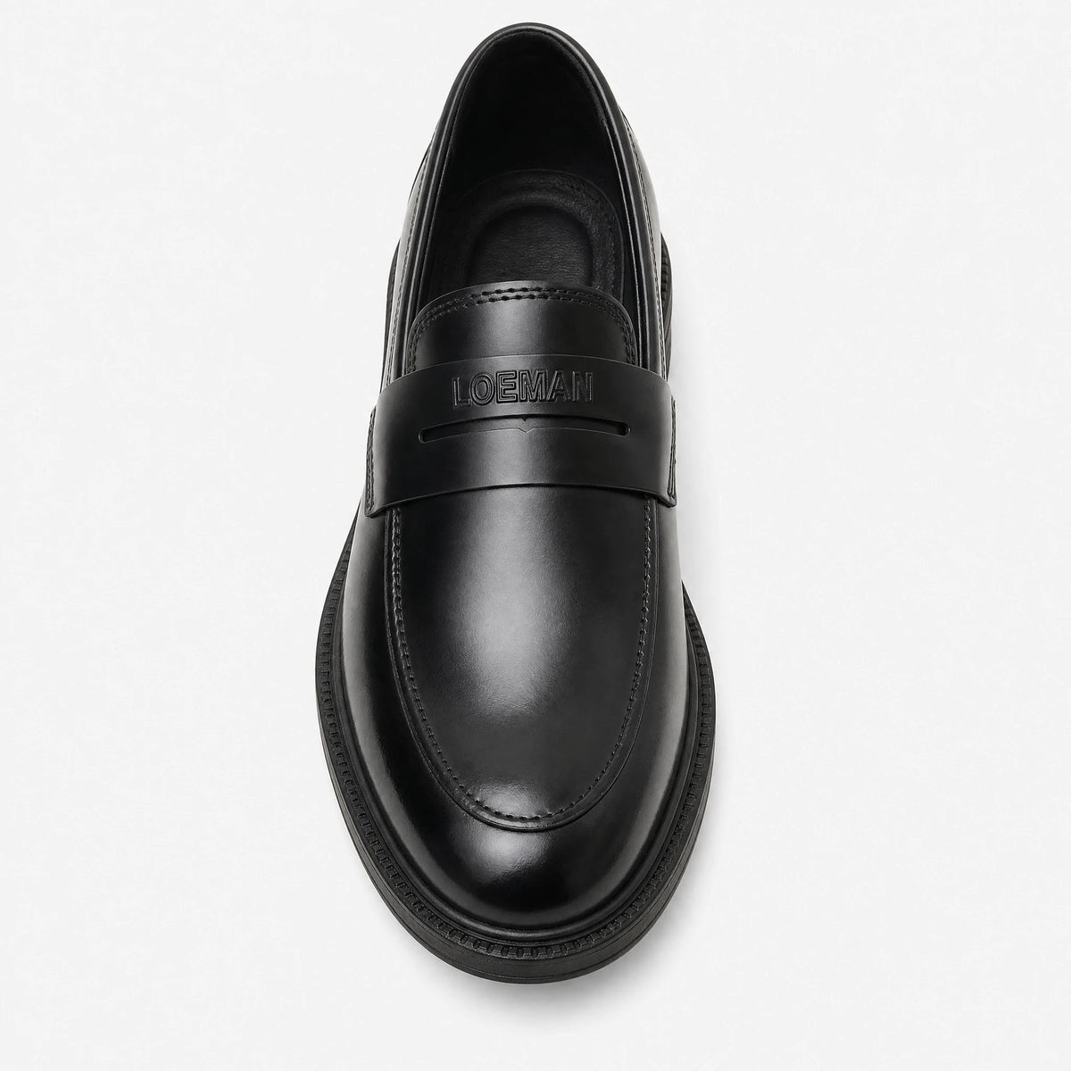 Schwarzer Herren-Loafer im Business-Stil mit dicker Sohle, Ansicht 6 Bild