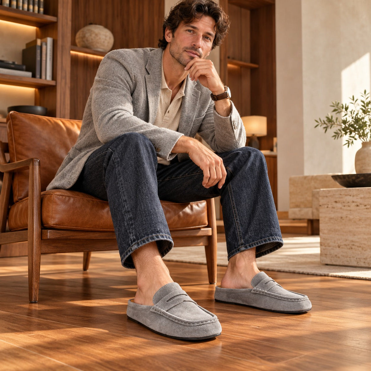 Penny-Einsatz der Herren-Loafer-Pantolette Bild