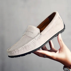 Herren Loafer mit Profilsohle im Penny-Stil, Hellgrau