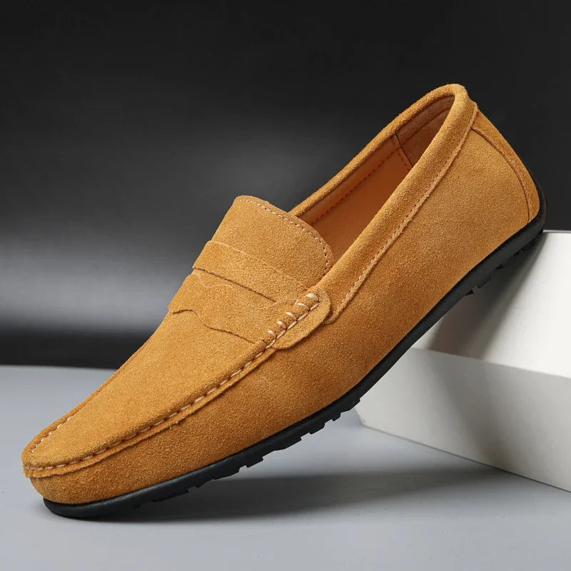 Herren Loafer mit Profilsohle im Penny-Stil in Braun, Ansicht 2