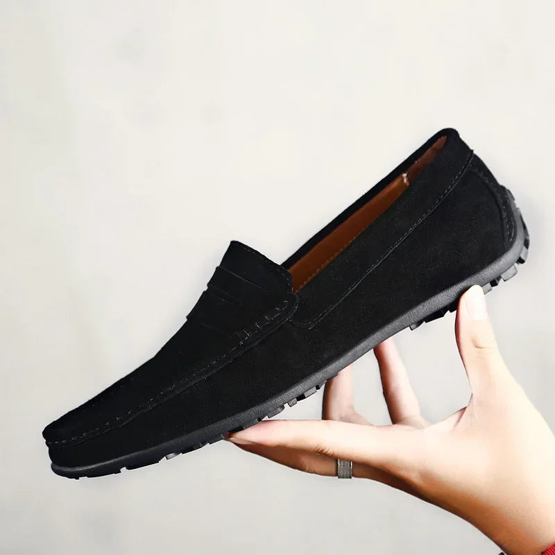 Herren Loafer mit Profilsohle im Penny-Stil in Braun, Ansicht 7
