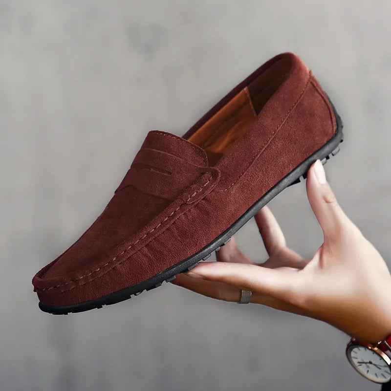 Herren Loafer mit Profilsohle im Penny-Stil in Camel, Ansicht 8