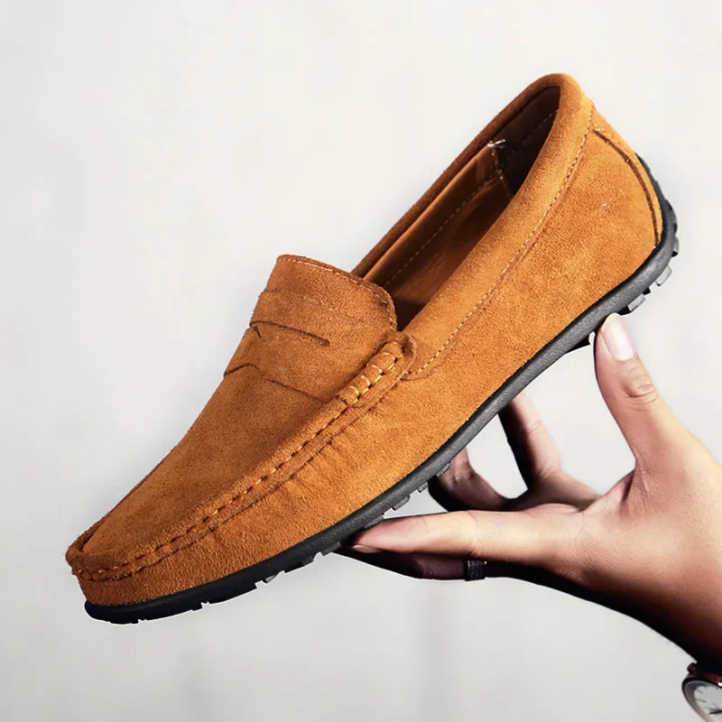 Herren Loafer mit Profilsohle im Penny-Stil in Hellgrau, Ansicht 9