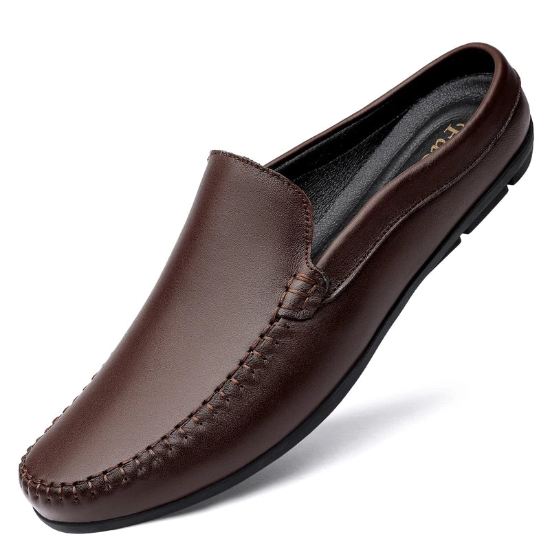 Herren-Mule aus Spaltleder zum Anziehen, Farbe Schwarz, Ansicht 4