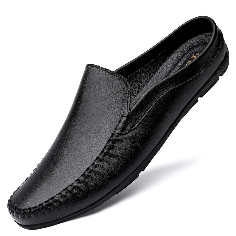 Herren-Mule aus Spaltleder zum Anziehen, Farbe Braun, Ansicht 6