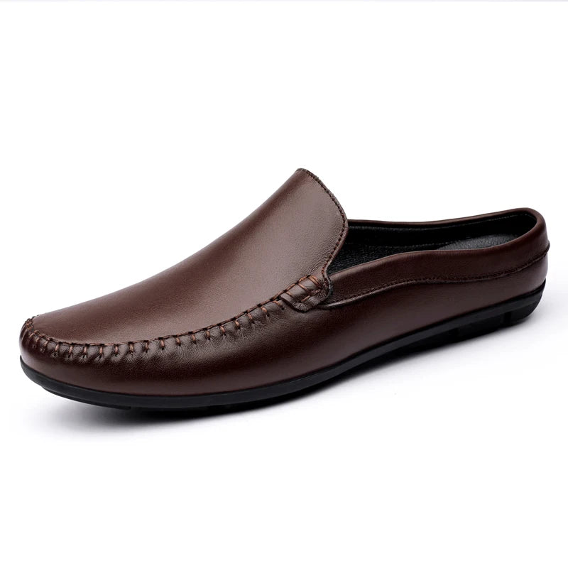 Herren-Mule aus Spaltleder zum Anziehen, Farbe Braun, Ansicht 9
