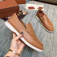 Herren Slipper hellbraun zum Reinschlüpfen, Komfortsohle, Camel